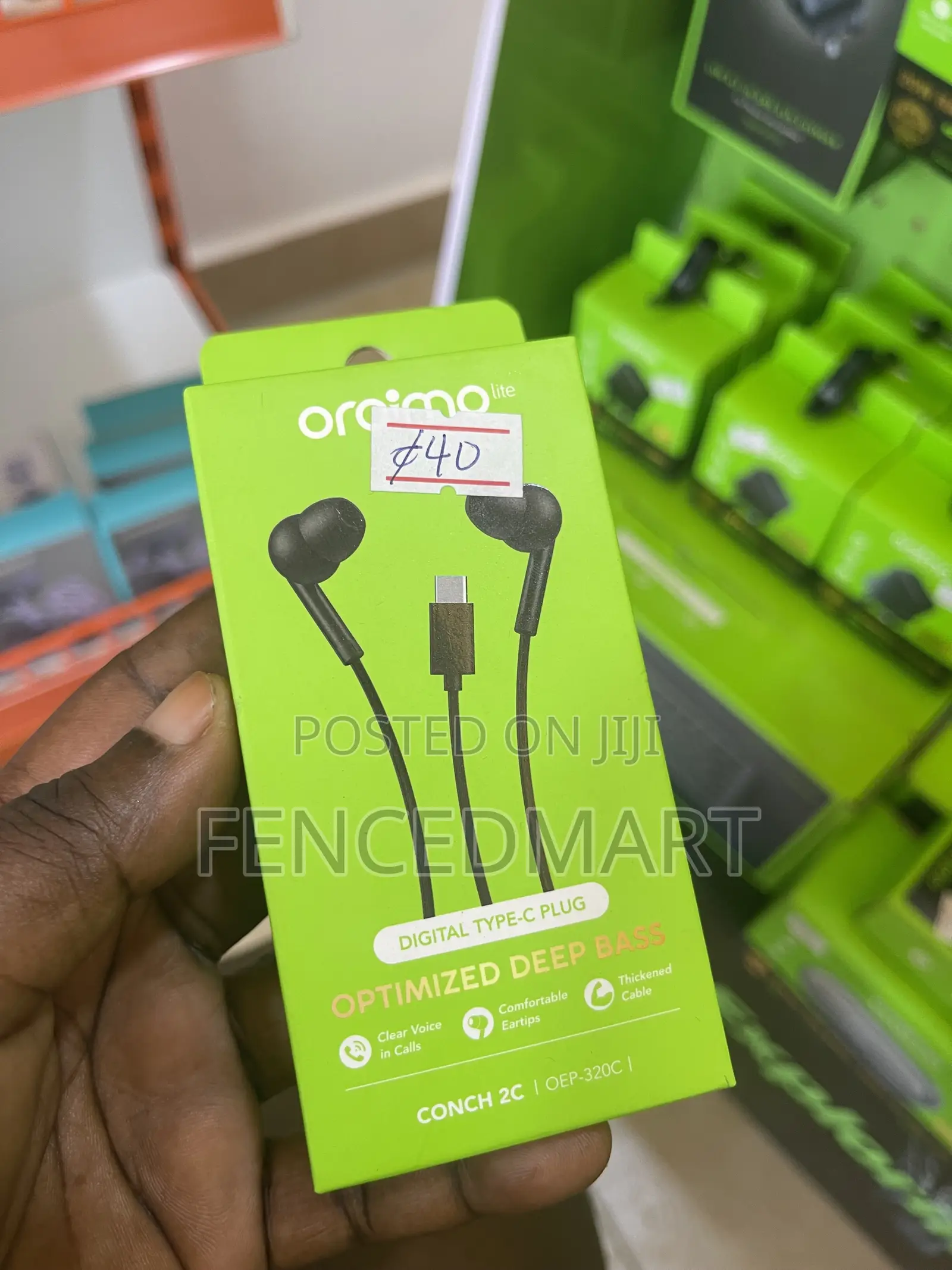 Oraimo Conch 2C Type-C Wired Earphones – Deep Bass Stereo Headset