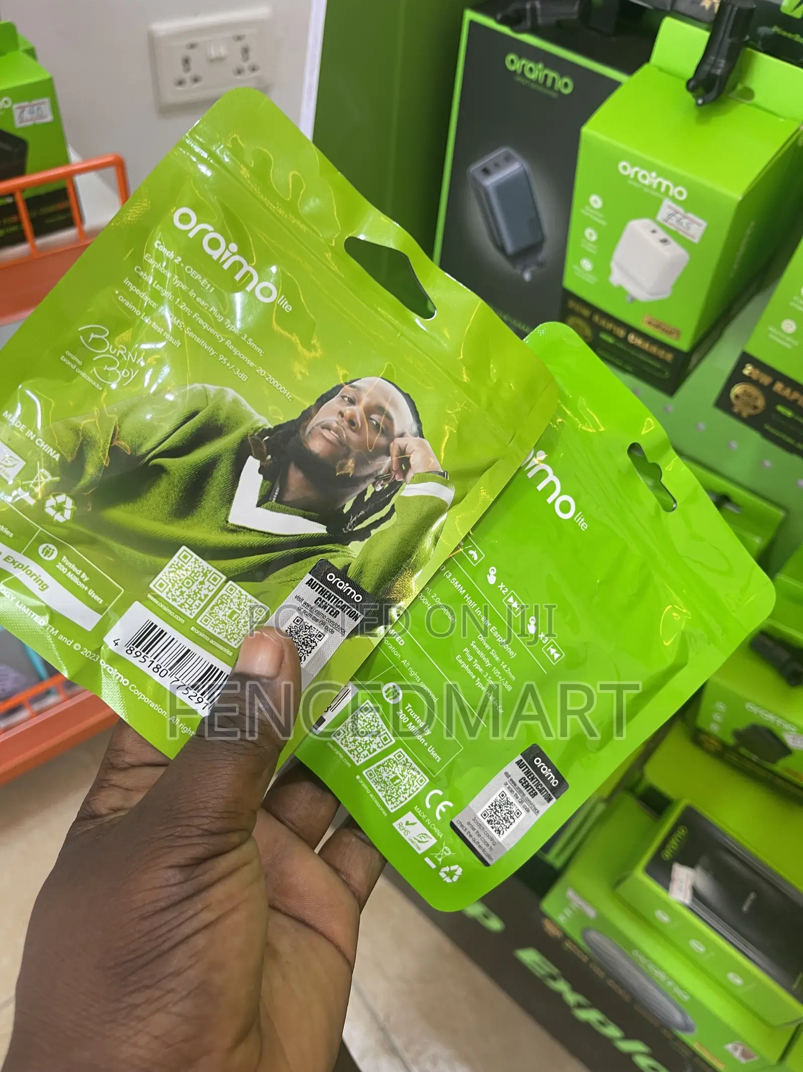 Oraimo Lite Airy Tune Half in-Ear Earphones (White)