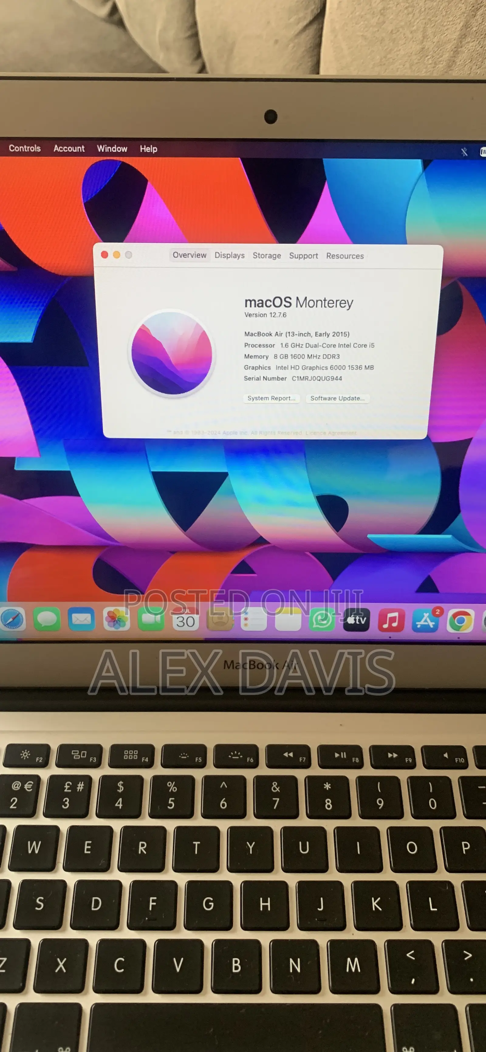 Laptop Apple MacBook Air 2015 8GB Intel Core i5 SSD 256GB