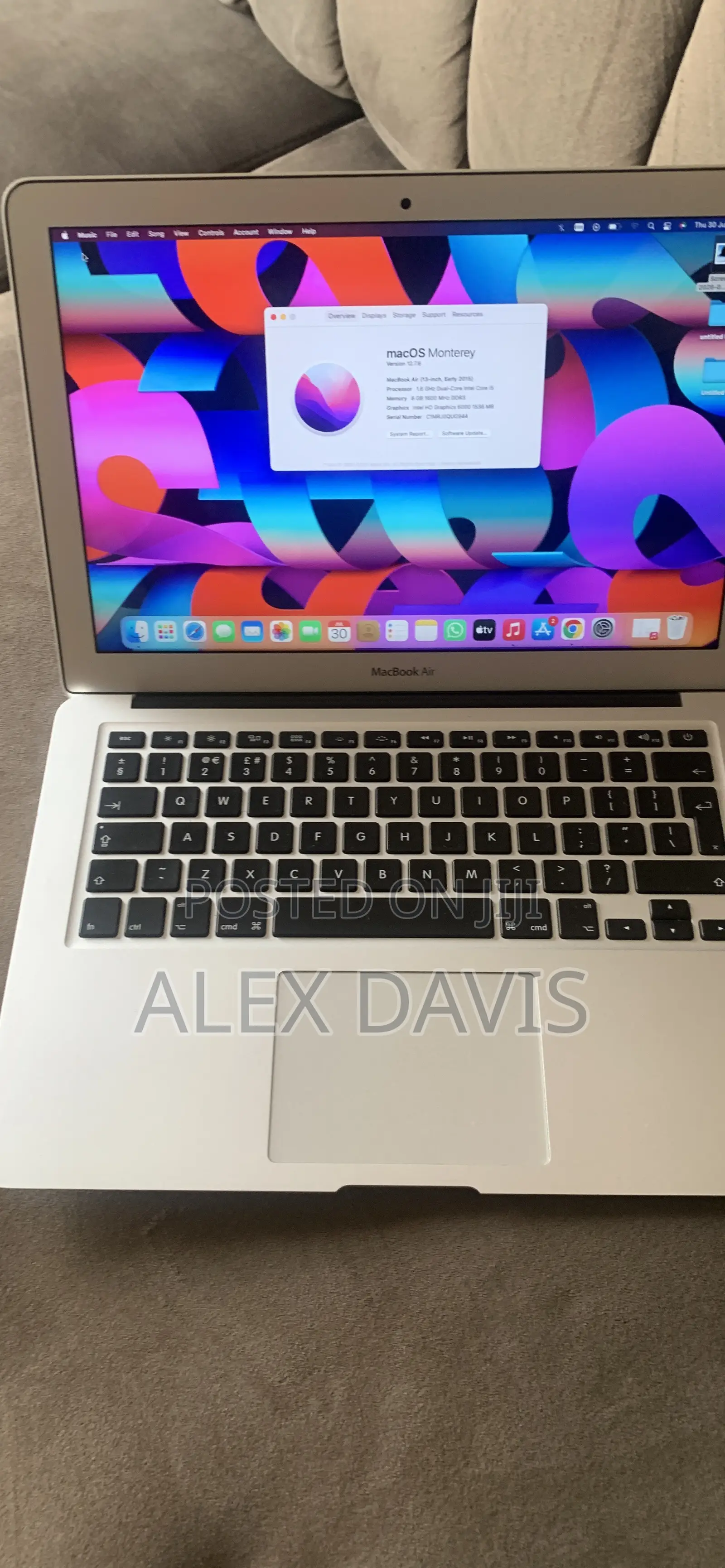 Laptop Apple MacBook Air 2015 8GB Intel Core i5 SSD 256GB