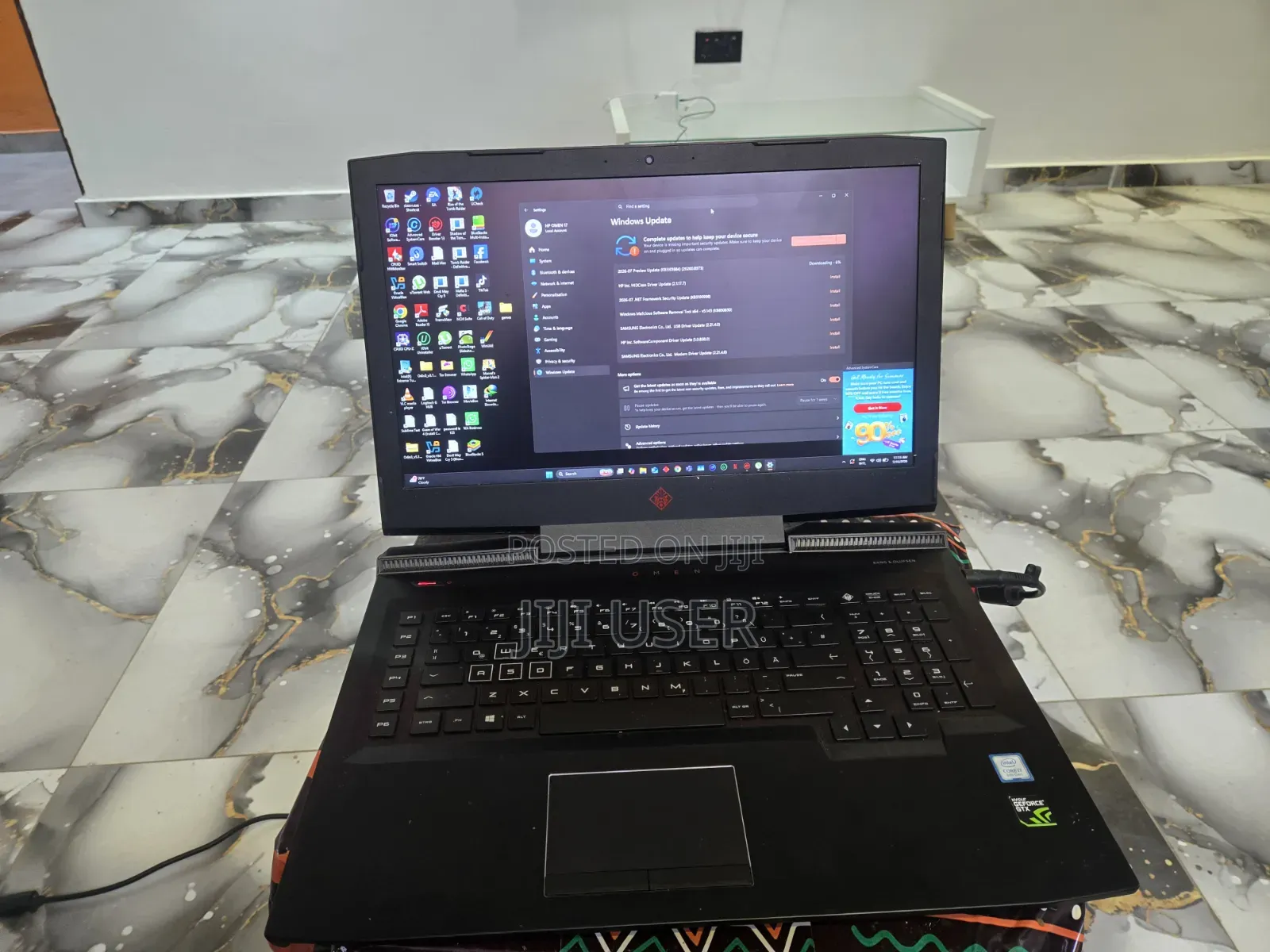 Laptop HP Omen 17 16GB Intel Core i7 SSD 128GB
