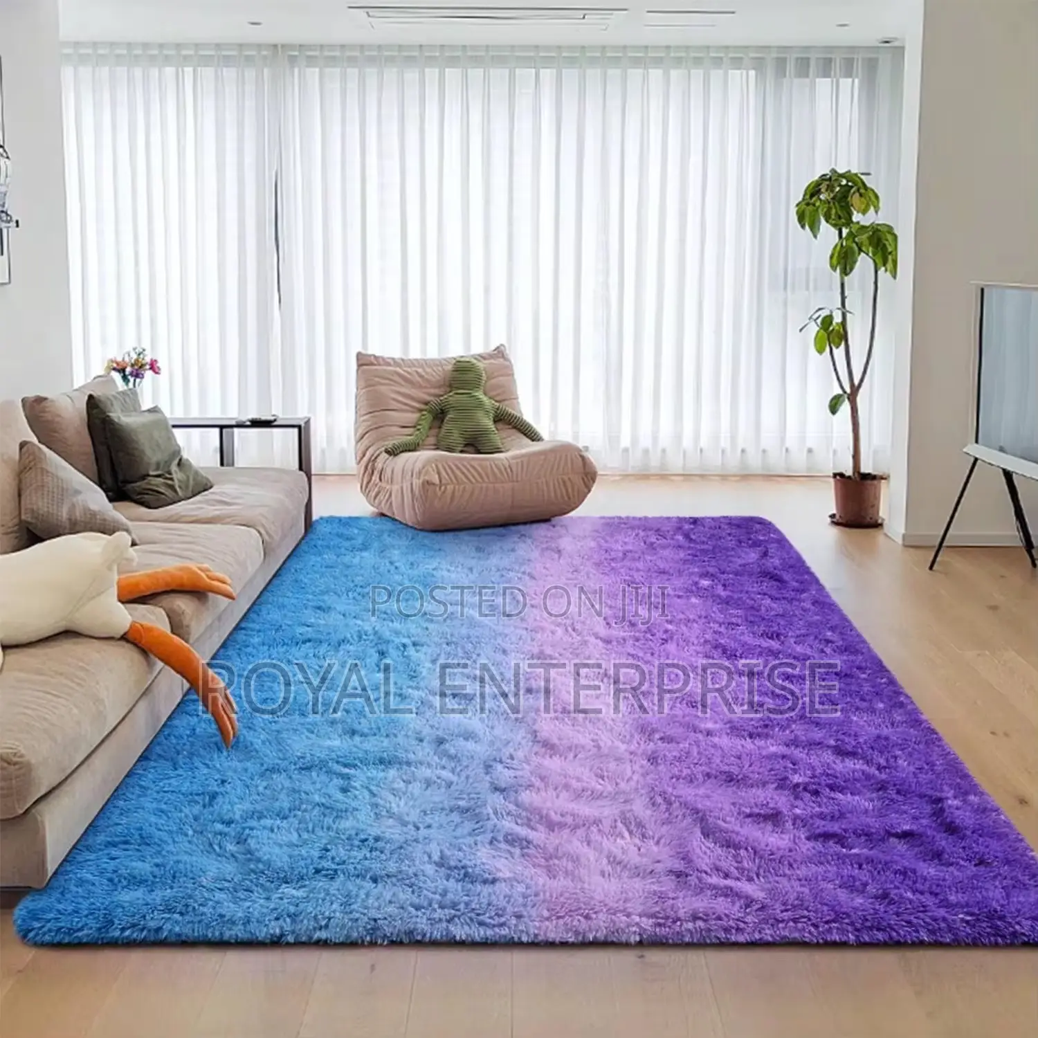 Velvet Pile Heavy Fluffy Rug ( 200/300cm )