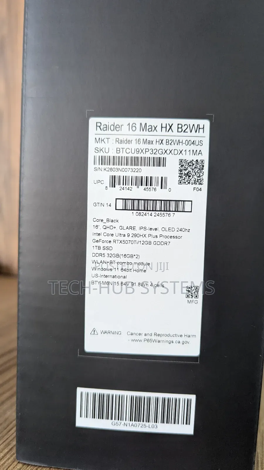 New Laptop MSI 32GB Intel Core Ultra 9 SSD 1T
