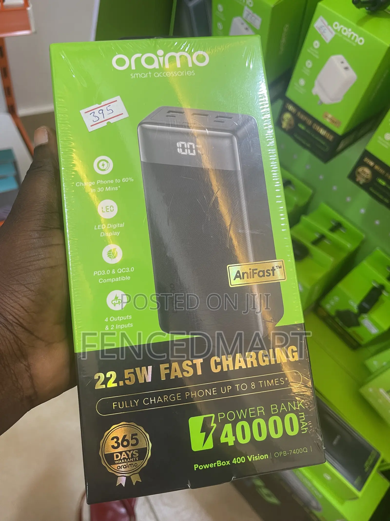 Oraimo PowerBox 400 Vision 40000mAh 22.5W Fast Charging Power Bank