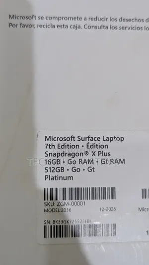 New Microsoft Surface Laptop 16GB Qualcomm Snapdragon X Plus SSD 512GB