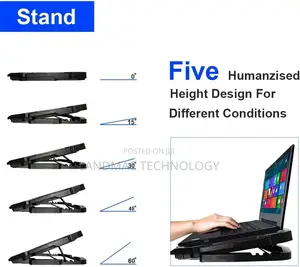 Laptop Cooler With 4 Fans for 10-15.6 Inch Laptop Stand