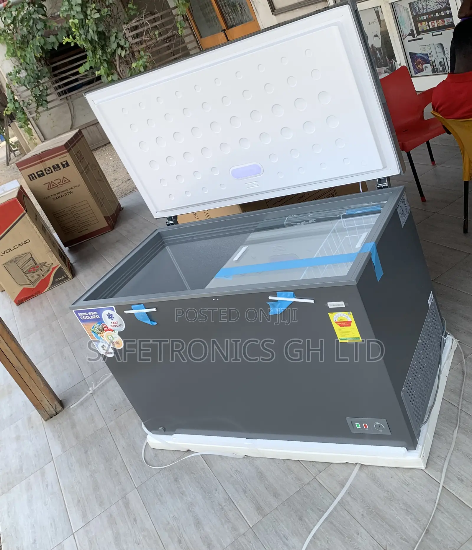 Perfect Grey Singledoor Nasco 380Ltrs Chest Freezer SKU: NAS-420