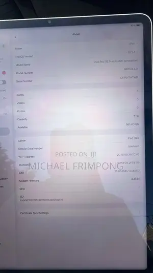 Apple iPad Pro 12.9 (2022) 1 TB Gray