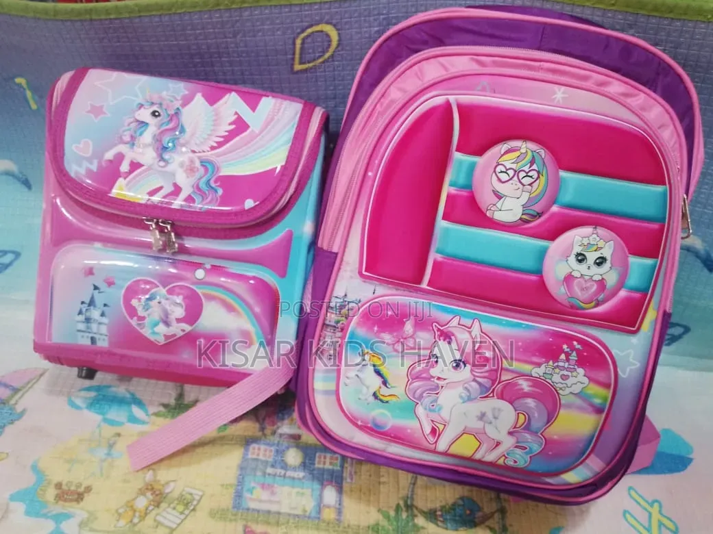 Girls Unicorn School Bag With Lunch Bag 6 to 8 Years