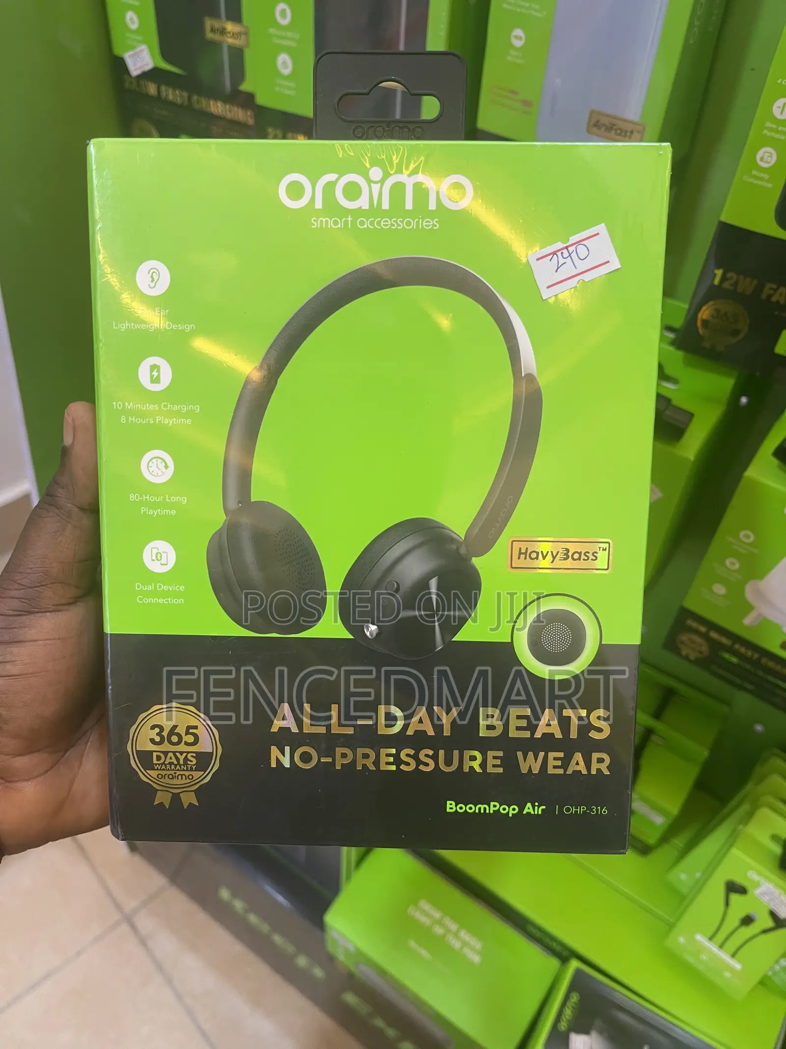 Oraimo BoomPop Air Wireless Bluetooth Headphones
