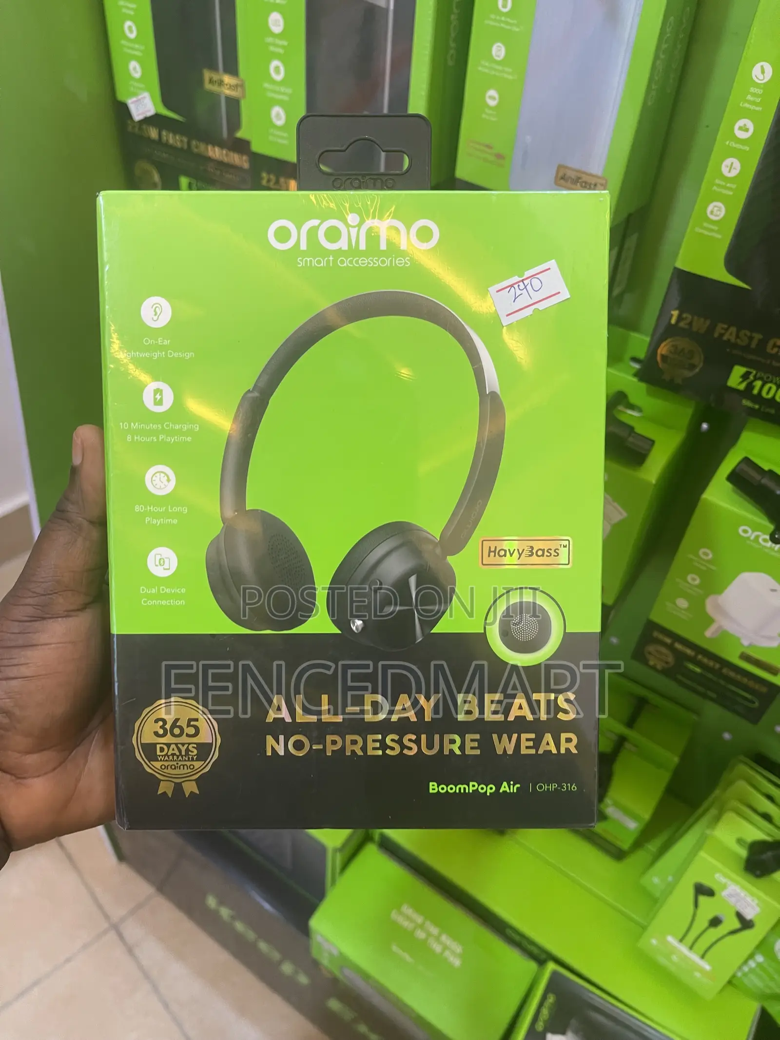 Oraimo BoomPop Air Wireless Bluetooth Headphones
