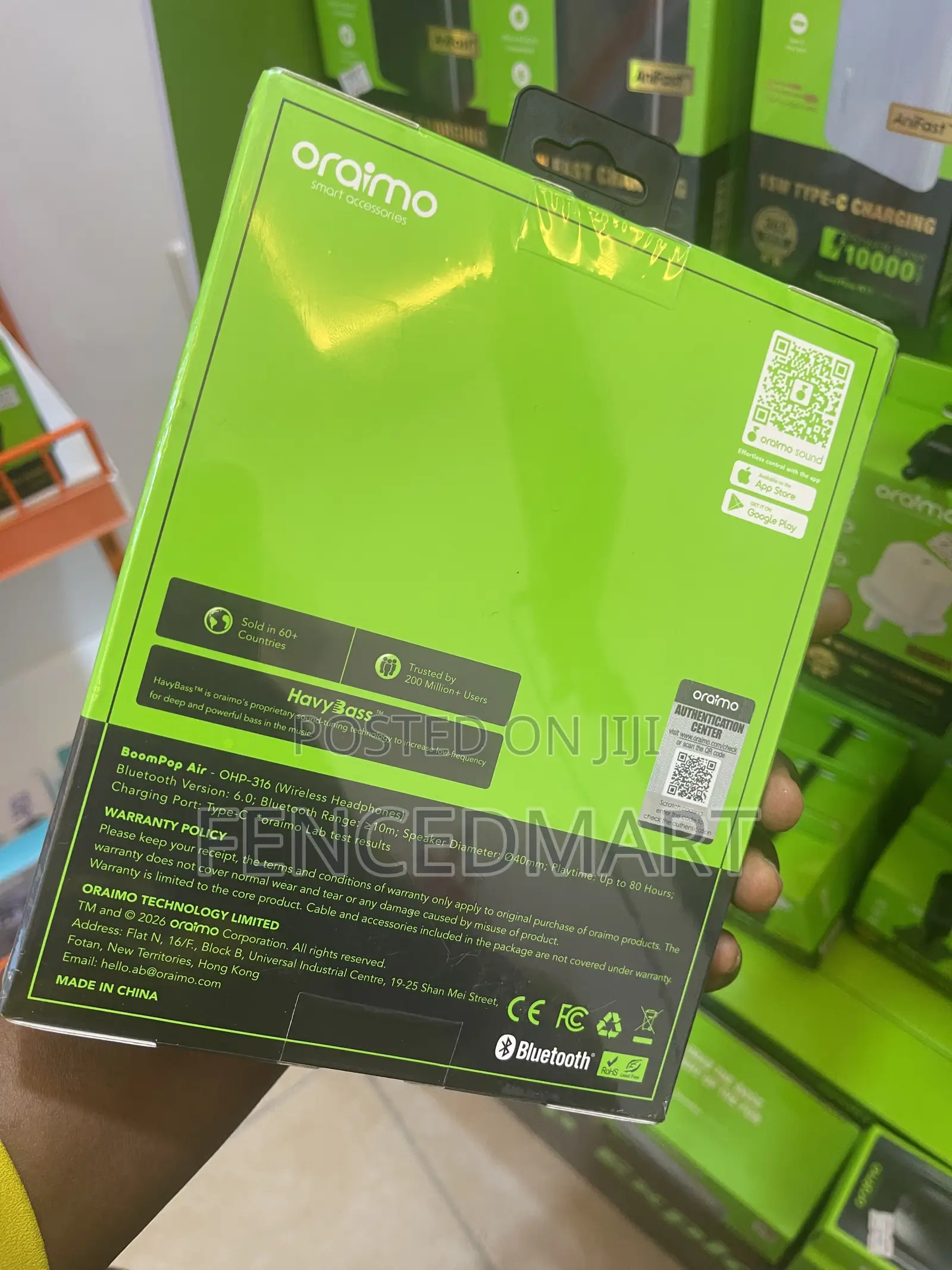 Oraimo BoomPop Air Wireless Bluetooth Headphones