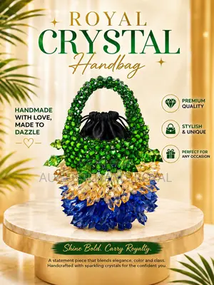 Luxury Handmade Crystal Beaded Handbag – Elegant Premium Evening Bag