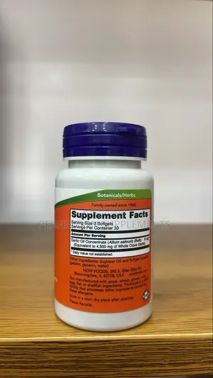 Garlic Oil 1500 Mg Softgels Herbal Supplement