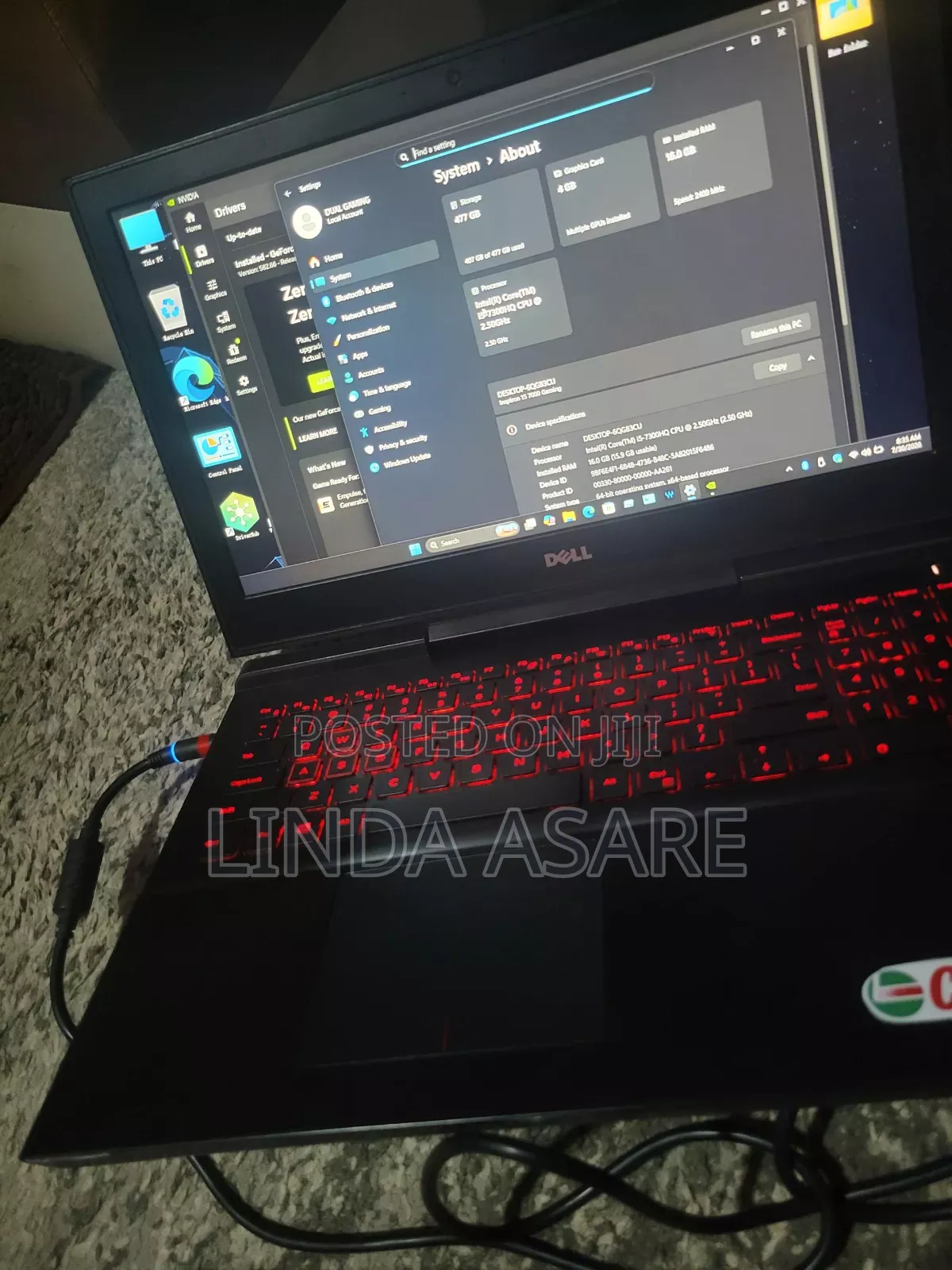 Laptop Dell Inspiron 15 7000 8GB Nvidia SSD 512GB
