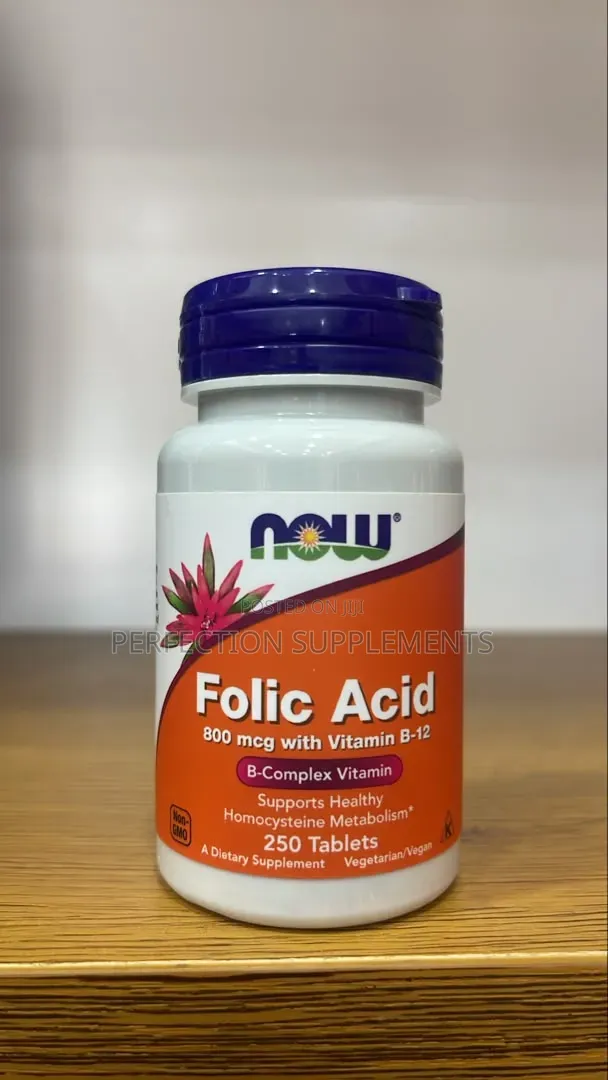 Folic Acid 800 MCG With Vitamin B-12 Tablets B-Complex Vitamin