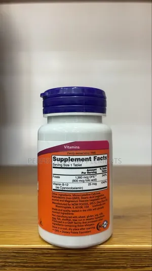 Folic Acid 800 MCG With Vitamin B-12 Tablets B-Complex Vitamin