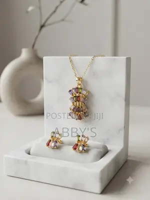 Butterfly Necklace With Earrings