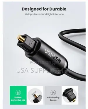 UGreen Fiber Optical Audio Cable (3m/10ft) From Usa