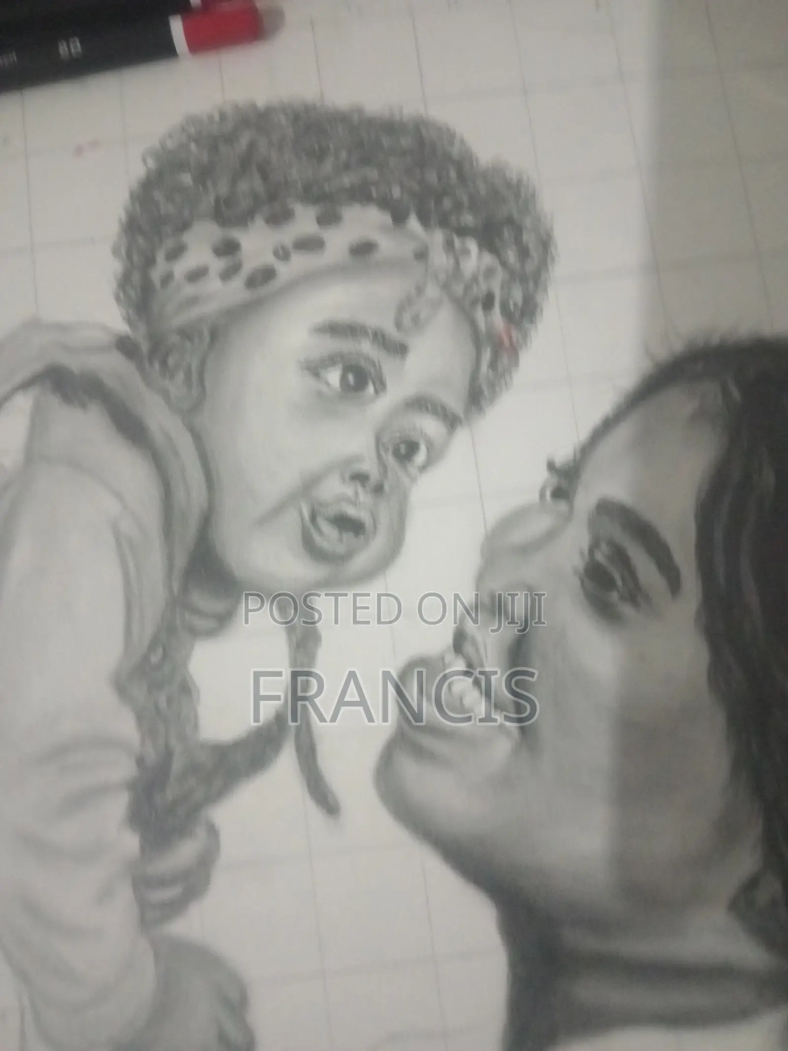 Portrait Artists Pencil Hand Drawing