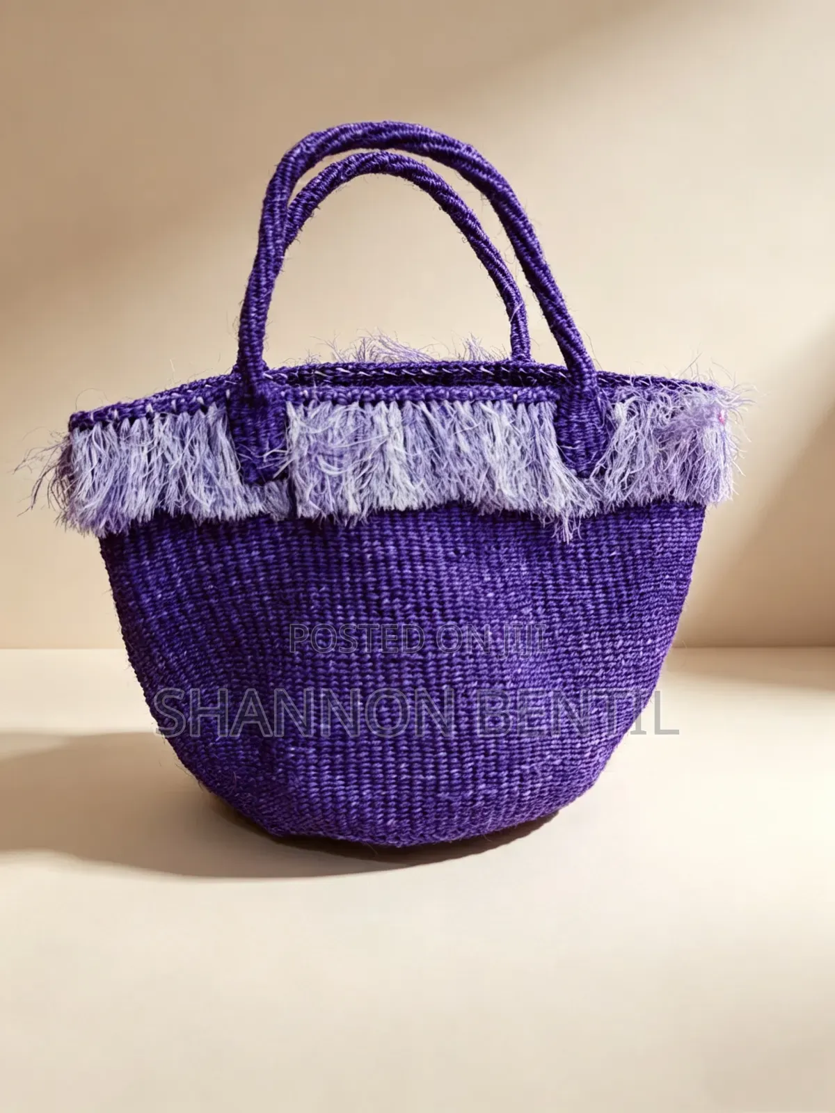 Woman Handmade Sisal Woven Bag