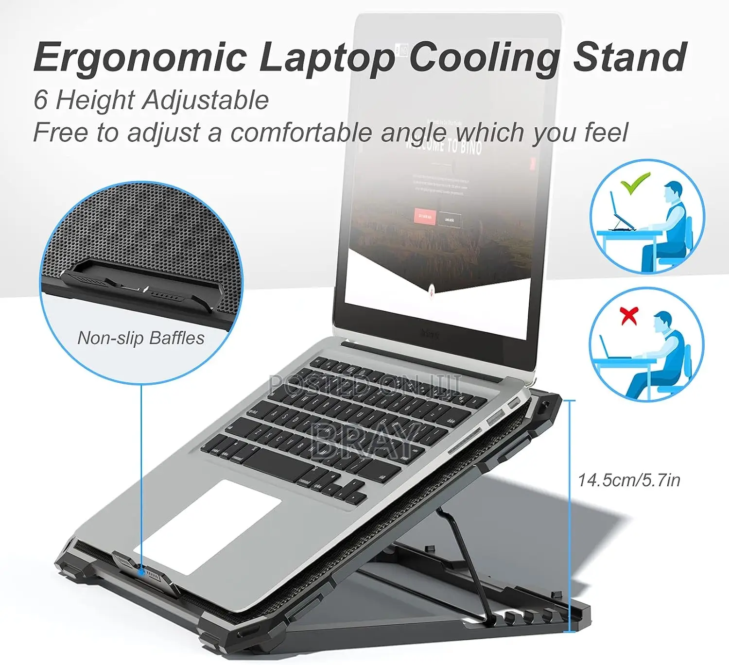 Dual-Fan Laptop Cooling Pad