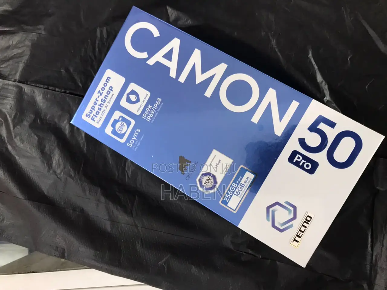 New Tecno Camon 50 Pro 256 GB Black