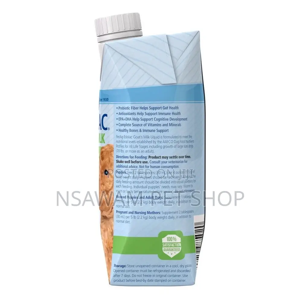 Esbilac Goatmilk Milk Replacer for Puppies Liquid.