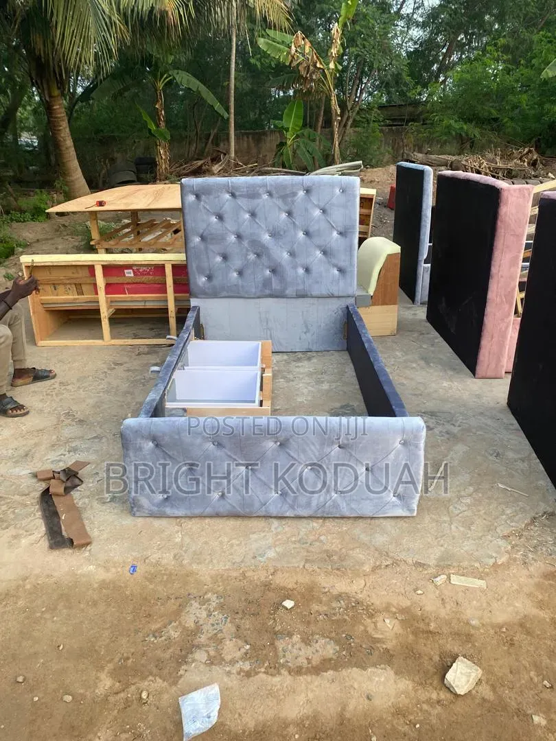 Small Ash Gray Double Bed Frame