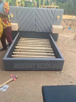 Small Ash Gray Double Bed Frame