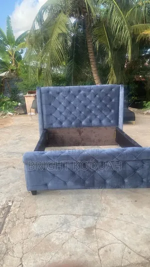 Batten Gray Queen Size Bed Frame