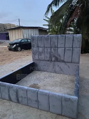 Black Battens Double Bed Frame