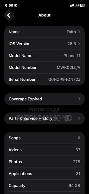 Apple iPhone 11 64 GB Black