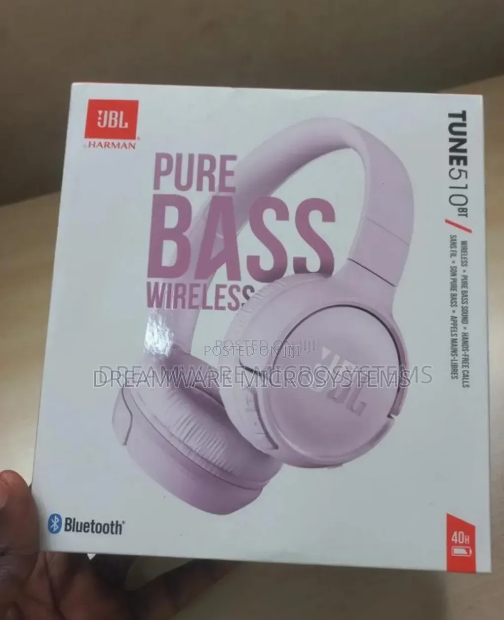 JBL Tune 510bt on-Ear Headphones With Purebass