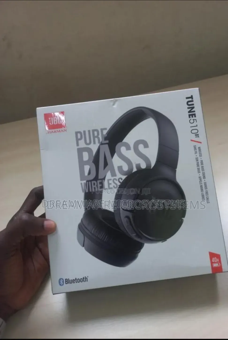 JBL Tune 510bt on-Ear Headphones With Purebass
