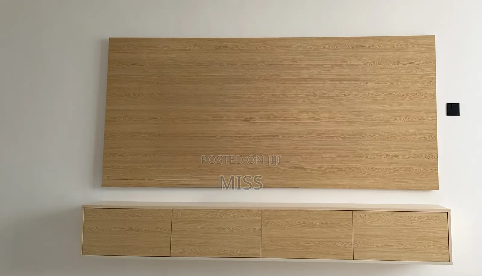 Already Made 8ft Floating TV Console With Matching Feature Wall Panel