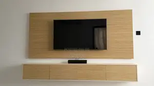 Already Made 8ft Floating TV Console With Matching Feature Wall Panel