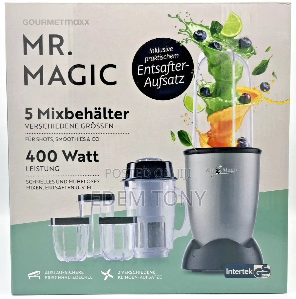 Gourmetmaxx Mr. Magic 5 in 1 Blender and Smoothie Maker With 400-Watt