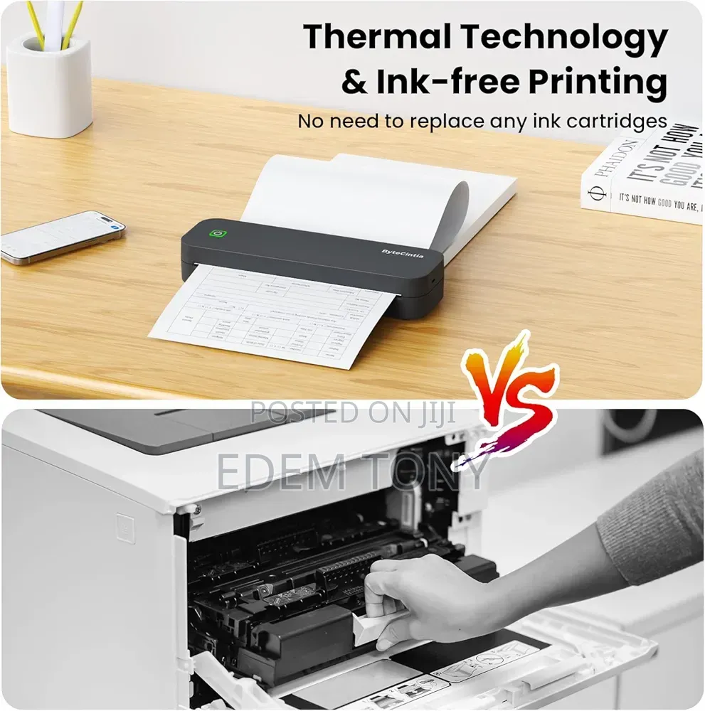 ByteCintia Portable Bluetooth Thermal Multi-Size A4 Printer