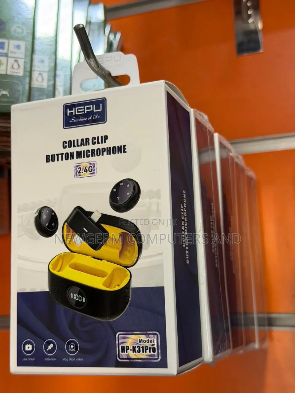 HEPU Wireless Collar Clip Microphone Wireless Noise Reduction