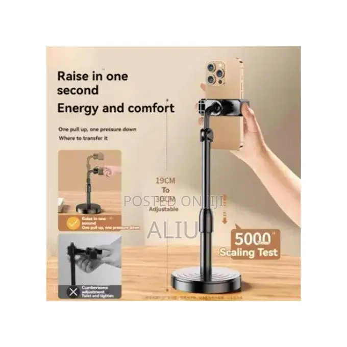 180° Rotatable Phone Holder Retractable Disc Base Stand