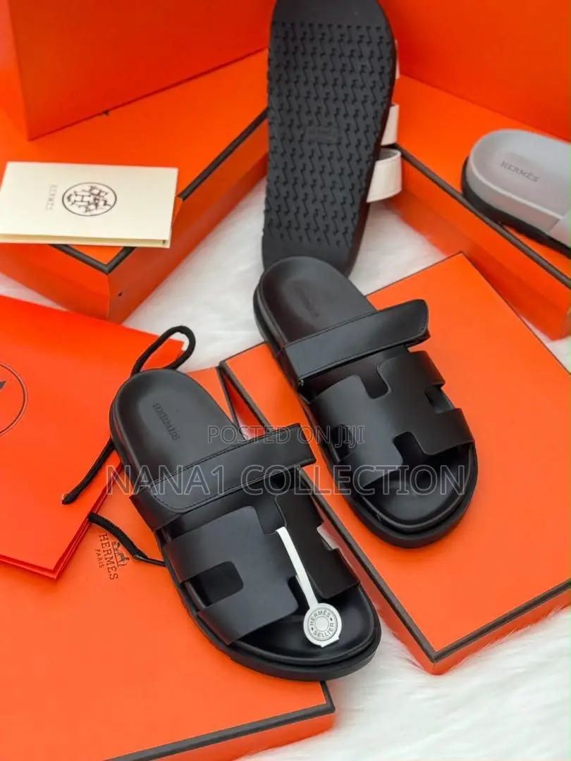 Hermes Chypre Calfskin Techno Sandals