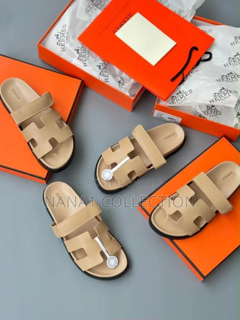 Hermes Chypre Calfskin Techno Sandals