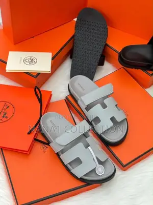 Hermes Chypre Calfskin Techno Sandals