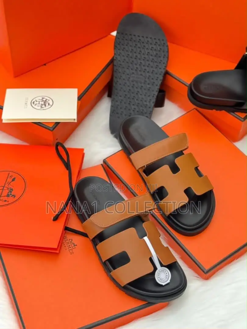 Hermes Chypre Calfskin Techno Sandals