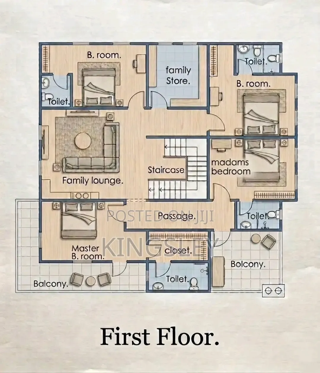 Architectural Drawings for a Six Bedroom Residential Property