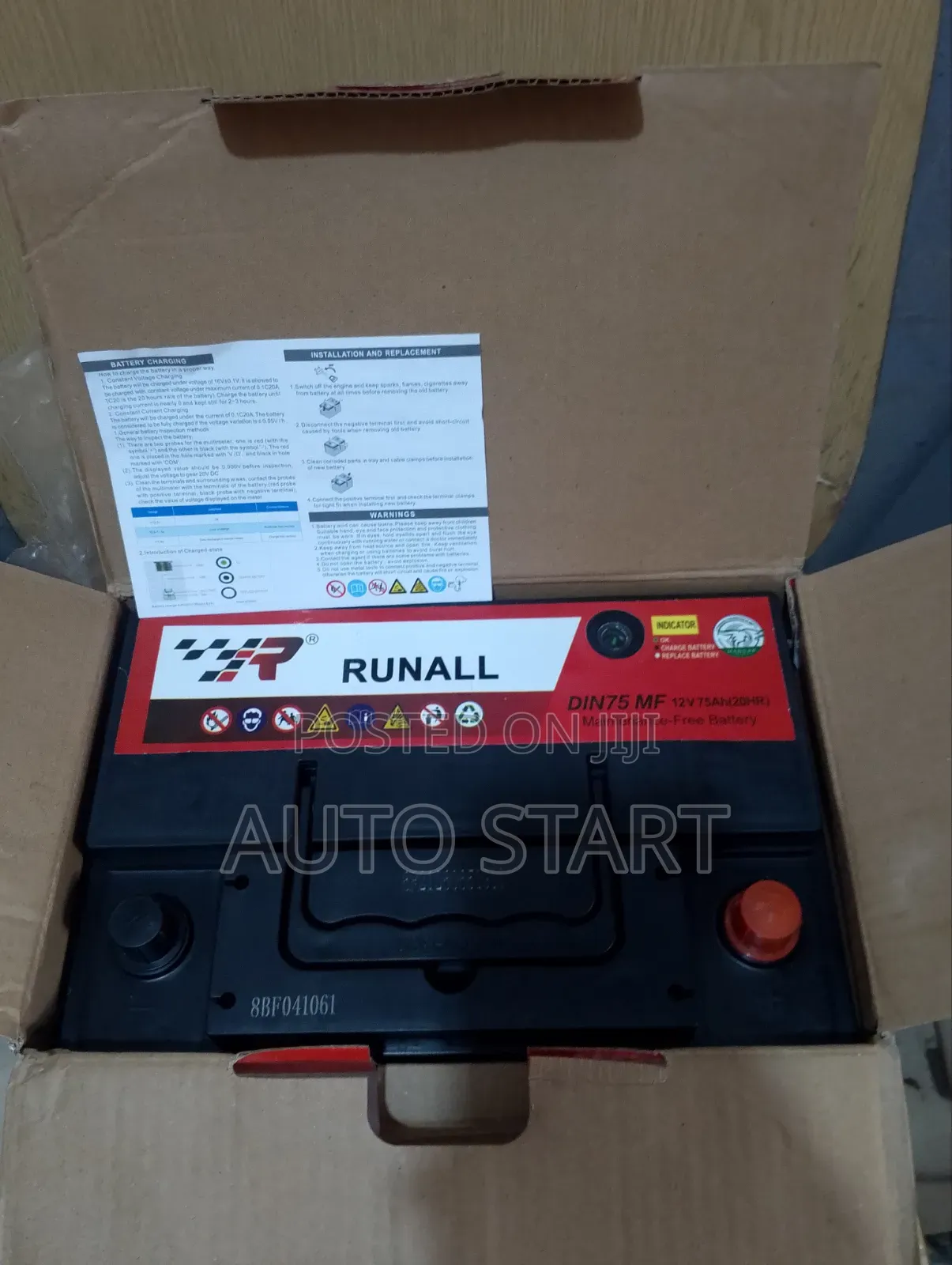 Car Battery 15 Plate /75ah RUNALL