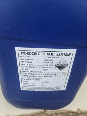 Hydrochloric Acid : 33% Min