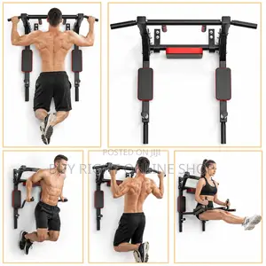 5-in-1 Wall Mounted Pull-Up/Chin-Up Bar Dip Station for Home/Gym