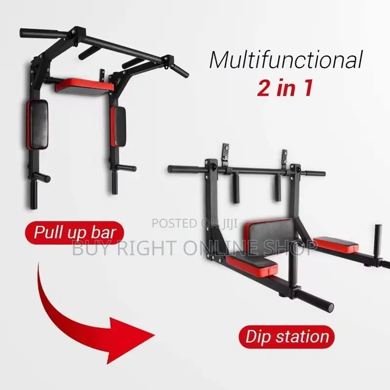 5-in-1 Wall Mounted Pull-Up/Chin-Up Bar Dip Station for Home/Gym
